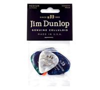 Jim Dunlop Picks PVP106 Genuine Celluloid Medium - Variety Pack (12 assorted)