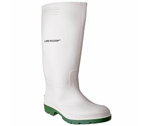 Dunlop Plain Rubber Wellingtons Pricemastor Wellington White/green Non Safety