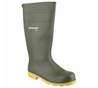 Dunlop Plain Rubber Wellingtons Universal Wellington Green Non Safety