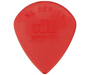 Dunlop Plectren XL Series, Jazz 3 Red (Pack of 24)