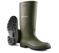 DUNLOP Pricemastor - Unisex Knee High Wellington Rain Boots, Green, CE Certified Waterproof and Chemical Resistant PVC Wellies for Outdoor, Gardening and Farm Work - EU48, UK13