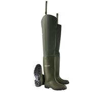 DUNLOP Pricemastor Thigh Waders with Boots, PVC, Green, UK 6