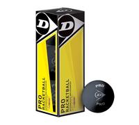 Dunlop Pro Racquetballs/Squash 57 Balls (3 Balls), Black