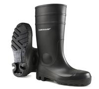 DUNLOP Protomastor - Unisex Knee High Full Safety Waterproof Work Boots, Black, S5 Rated Antistatic and Slip-Resistant PVC Wellies with Steel Toecap for Outdoor and Farm Work - EU40, UK6.5