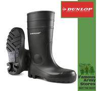 Dunlop - PROTOMASTER FULL Safety Wellington Boot Black Green White
