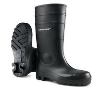 DUNLOP Protomastor - Unisex Knee High Full Safety Waterproof Work Boots, Green, S5 Rated Antistatic and Slip-Resistant PVC Wellies with Steel Toecap for Outdoor and Farm Work - EU44, UK10