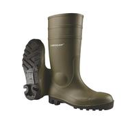 DUNLOP Protomastor Full Safety Wellies with Steel Toe, PVC, Green, UK 10.5