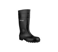 DUNLOP Protomastor - Unisex Knee High Full Safety Waterproof Work Boots, Black, S5 Rated Antistatic and Slip-Resistant PVC Wellies with Steel Toecap for Outdoor and Farm Work - EU36, UK3