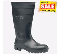 Dunlop Protomastor Mens Safety Steel Toe Durable Work Wellington Boot Black
