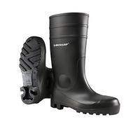 DUNLOP Protomastor - Unisex Knee High Full Safety Waterproof Work Boots, Black, S5 Rated Antistatic and Slip-Resistant PVC Wellies with Steel Toecap for Outdoor and Farm Work - EU42, UK8