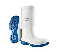 DUNLOP Purofort FoodPRO - Unisex Multigrip Safety Waterproof Work Boots, White, Antistatic and Slip-Resistant Wellies with Steel Toecap for Outdoor and Food Processing Industry - EU43, UK9