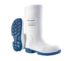 Dunlop Purofort FoodPRO - Unisex Bio-Based MultiGrip Safety Waterproof Work Boot, White, Antistatic And Slip-Resistant Wellies with Steel Toecap for Outdoor and Food Processing Industry - EU45, UK10.5