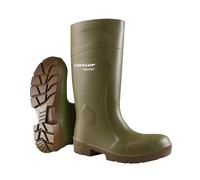 DUNLOP Purofort FoodPRO - Unisex Multigrip Safety Waterproof Work Boots, Green, Antistatic and Slip-Resistant Wellies with Steel Toecap for Outdoor and Food Processing Industry - EU49, UK14