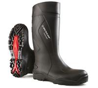 DUNLOP Purofort+ Full Safety Wellies with Steel Toe, Black, UK 10.5