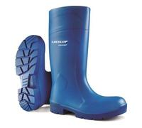 (11 (Adults')) Dunlop CA6163103 Purofort Multigrip Blue Wellington Boots Steel Toe Cap Size 3