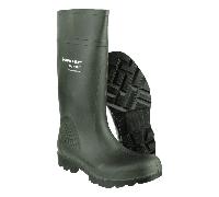 Dunlop Purofort Professional Plain Rubber Wellingtons Green Size 46