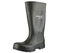 DUNLOP Purofort Professional - Unisex Knee High All Terrain Wellington Waterproof Rain Boots, Green, Chemical Resistant and Thermal Insulated Wellies for Outdoor, Gardening and Farm Work - EU37, UK4