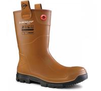 Dunlop Purofort RigPRO Full S5 Safety Fur lining Wellington Brown Size UK11 - EU46 - US12