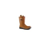 Dunlop Purofort RigPRO Full Safety Boots with Fur Lining, Brown | Waterproof wellies, Steel toe, sneaker fit, S5 certification, Anti-slip, Thermally insulated, Lightweight, Calf Length