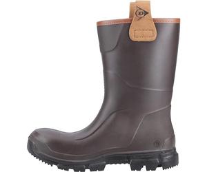 DUNLOP Purofort RigPRO - Unisex Mid-Calf Short Wellingtons Waterproof Rain Boots, Dark Brown, Antistatic and Chemical Resistant Thermal Wellies for Outdoor, Gardening and Farm Work - EU43, UK9