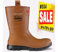 Dunlop Purofort RigPRO WATERPROOF Safety Mens Wellington Boots Brown