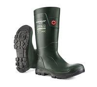 DUNLOP Purofort TerraPRO - Unisex Full Safety Sneaker Fit Waterproof Work Boots, Green, Thermal Insulated and Slip-Resistant Wellies with Steel Toecap for Outdoor and Industrial Use - EU42, UK8