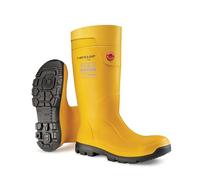 DUNLOP Purofort TerraPRO - Unisex Full Safety Sneaker Fit Waterproof Work Boots, Yellow, Thermal Insulated and Slip-Resistant Wellies with Steel Toecap for Outdoor and Industrial Use - EU44, UK10