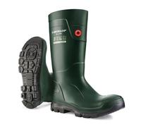 DUNLOP Purofort TerraPRO - Unisex Knee High Sneaker Fit Waterproof Work Boots, Green, Thermal Insulated Wellies with Slip-Resistant Outsole for Outdoor, Gardening and Farm Work - EU47, UK12