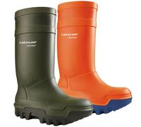 Dunlop PuroFort Thermo+ Mens Safety Work Steel Toe/Midsole S5 Wellington Wellies - Green - UK 11 / EU 46