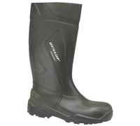 Dunlop PUROFORT+ Unisex Non-Safety Wellington Boots Green - UK 13