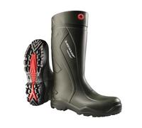 Dunlop Purofort+ - Unisex Knee High Slip-Resistant Waterproof Work Boots, Dark Green, Antistatic and Chemical Resistant Thermal Wellies for Outdoor, Gardening and Farm Work - EU43, UK9
