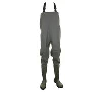 DUNLOP Pricemastor Chest Wader Wellington Boot - Unisex, Waterproof PVC Waders for Fishing and Agriculture, Flexible Work Wellies, Green/Black - EU46, UK11