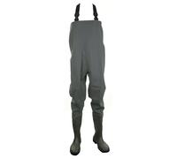 Dunlop PVC Non-Safety Chest Wader 1Pr Green 11 PCW11