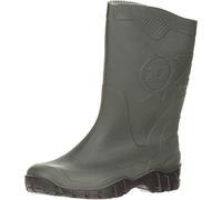 DUNLOP Short Leg Half-Height Wellies Easier On & Off Good For Wider Calf Fitting,Green/Black Sole,9 UK