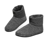 DUNLOP Slippers For Men, Fluffy Mens Slipper, Size 7-12, Warm And Cosy Winter House Boots, Funny Presents For Him, 4 Different Style To Choose From (Grey, numeric_10)