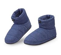 DUNLOP Slippers For Men, Fluffy Mens Slipper, Size 7-12, Warm And Cosy Winter House Boots, Funny Presents For Him, 4 Different Style To Choose From (Navy, numeric_9)