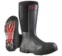 DUNLOP Snugboot Heavy Duty Men's and Women's Wellington Boots - Waterproof, Lightweight and Durable with Composite Safety Toe Cap - Anthracite - Size 46 EU
