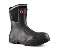 DUNLOP Snugboot Heavy Duty Men's and Women's Wellington Boots - Waterproof, Lightweight and Durable with Composite Safety Toe Cap - Anthracite - Size 42 EU