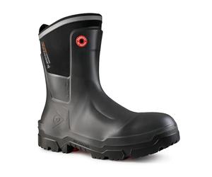 DUNLOP Snugboot Heavy Duty Men's and Women's Wellington Boots - Waterproof, Lightweight and Durable with Composite Safety Toe Cap - Anthracite - Size 43 EU
