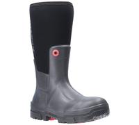DUNLOP Snugboot Pioneer - Unisex Knee High Purotex Waterproof Multi-Purpose Rain Boots, Charcoal, Chemical and Slip Resistant Breathable Work Wellies for Outdoor, Farm and Gardening - EU38, UK05