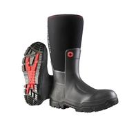 DUNLOP Snugboot Pioneer - Unisex Knee High Purotex Waterproof Multi-Purpose Rain Boots, Charcoal, Chemical and Slip Resistant Breathable Work Wellies for Outdoor, Farm and Gardening - EU42, UK08
