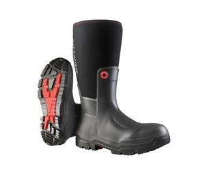 DUNLOP Snugboot Pioneer - Unisex Knee High Purotex Waterproof Multi-Purpose Rain Boots, Charcoal, Chemical and Slip Resistant Breathable Work Wellies for Outdoor, Farm and Gardening - EU46, UK11