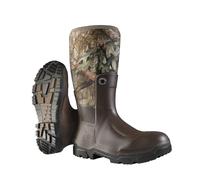 DUNLOP Snugboot Wildlander Wellington Boot - Unisex, Lightweight and Waterproof, Chemical Resistant Snugfit Work Wellies, Purofort, Dark Brown/Black - EU43, UK9
