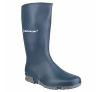 Dunlop Sport Plain Rubber Wellingtons Blue/Grey Size 35
