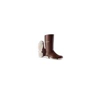 DUNLOP Sport - Unisex Knee High Classic Retro Design Wellington Rain Boots, Burgundy/White, Waterproof and Chemical Resistant PVC Wellies for Outdoor,