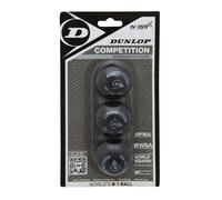 Dunlop Squash Balls Competition Yellow, 3 Ball Blister Pack, for Beginners and Advanced Players ? slow speed