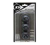 Dunlop Squash Balls Competition Yellow, 3 Ball Blister Pack, for Beginners and Advanced Players - slow speed