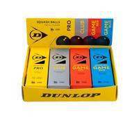 Dunlop Squash Balls Mixed Pack Pro, Club & Game, 12 Balls