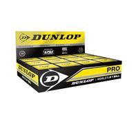 DUNLOP Squash Balls Pro Double Yellow, 12 Balls, Official Tournament Squash Ball