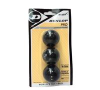 DUNLOP Squash Balls Pro Double Yellow, 3 Ball Blister Pack, Official Tournament Squash Ball